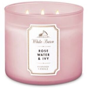 White Barn 3-Wick Candle w/Essential Oils - 14.5 oz - Rose Water & Ivy